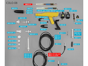 Colo-08 Piezas de pistola de pulverización manual 